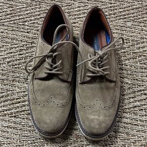 EUC Vince Camuto Men's Suede Derby Shoes Tan Sz 8.5M